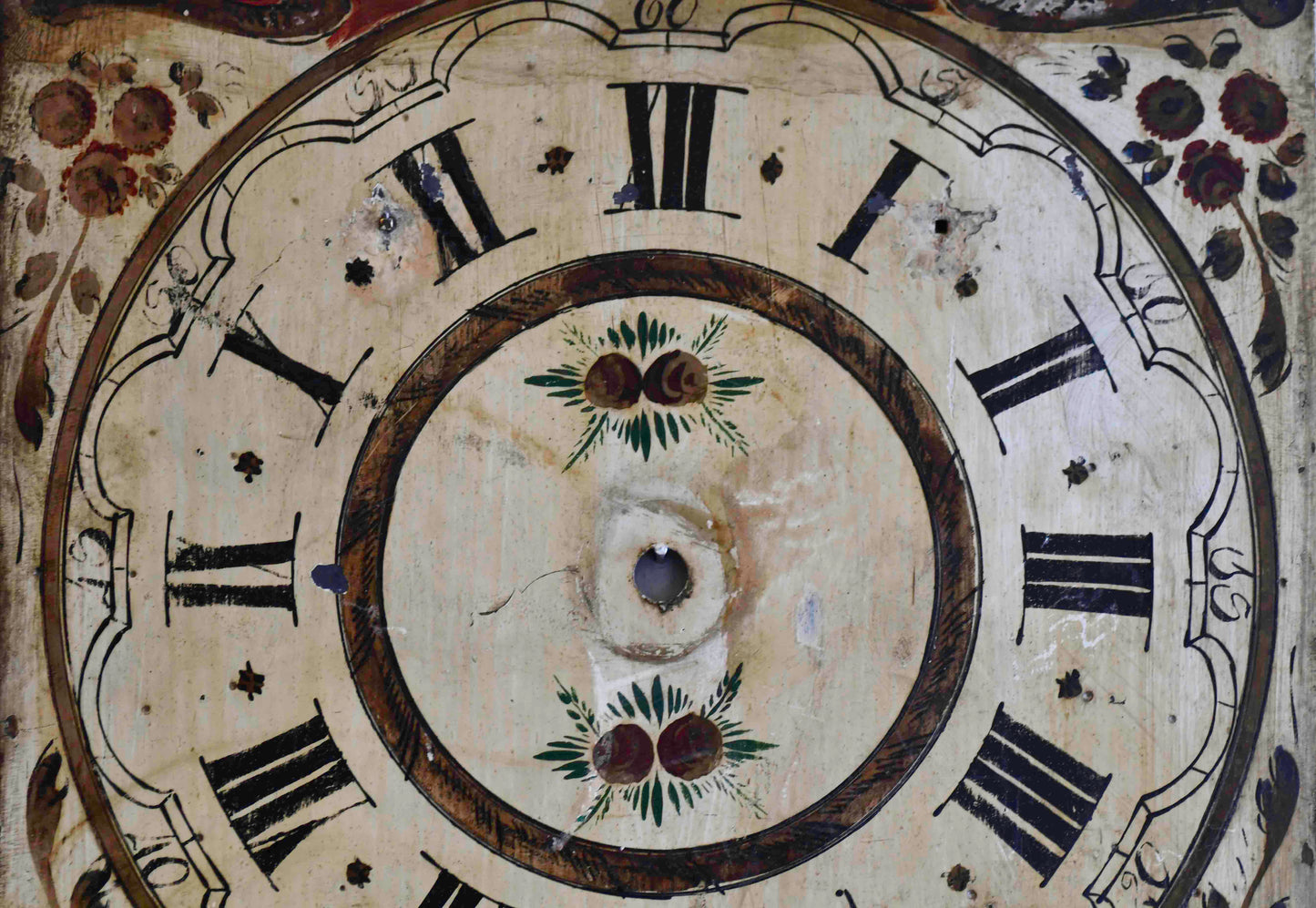 French Country Hand Painted Clock Face