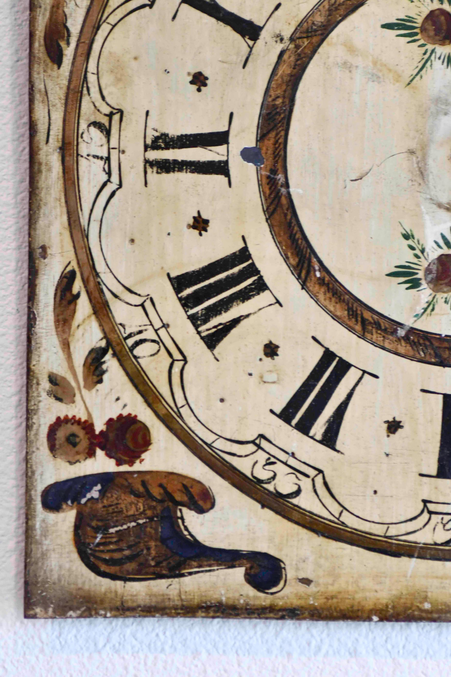 French Country Hand Painted Clock Face