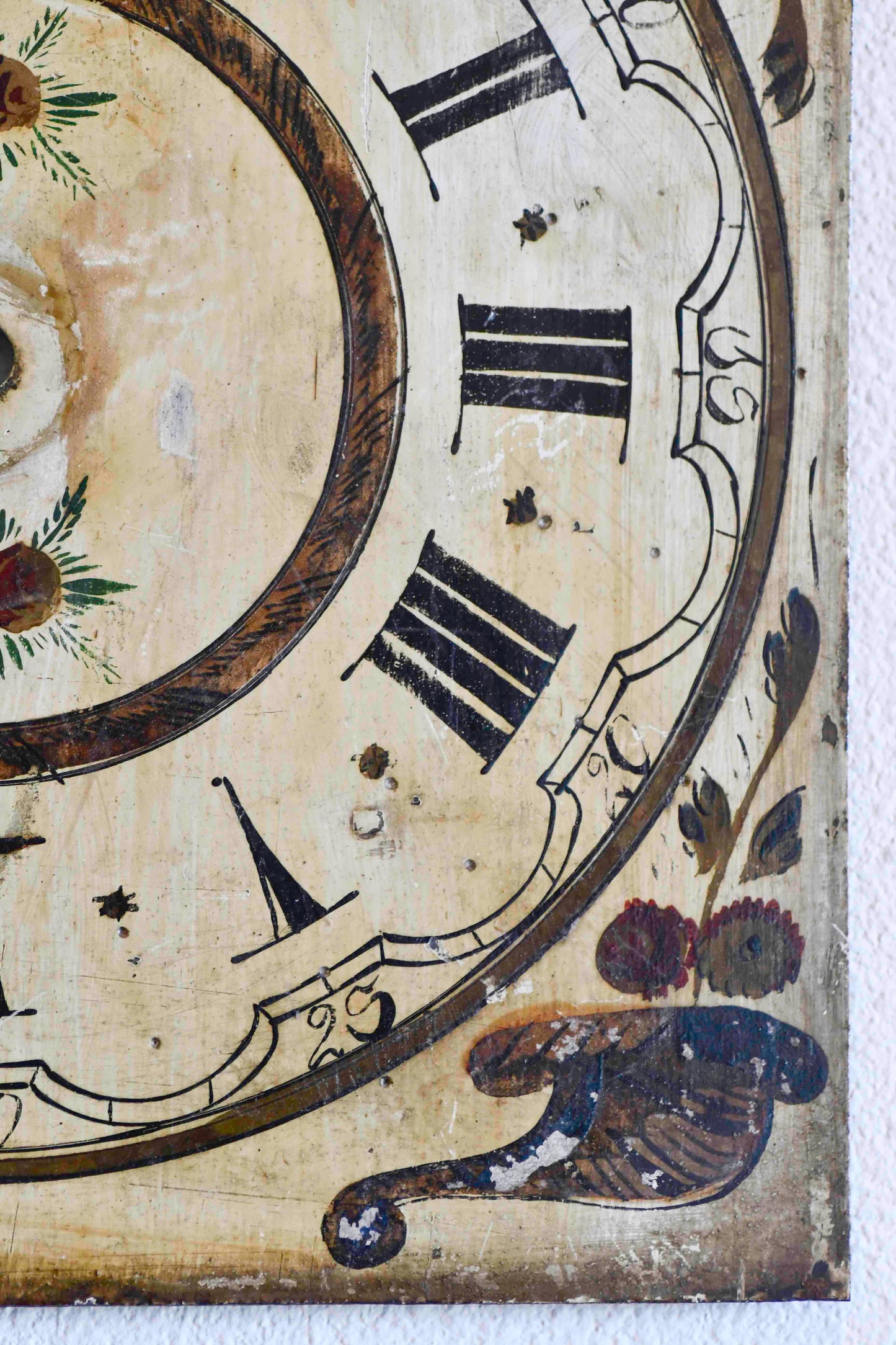French Country Hand Painted Clock Face