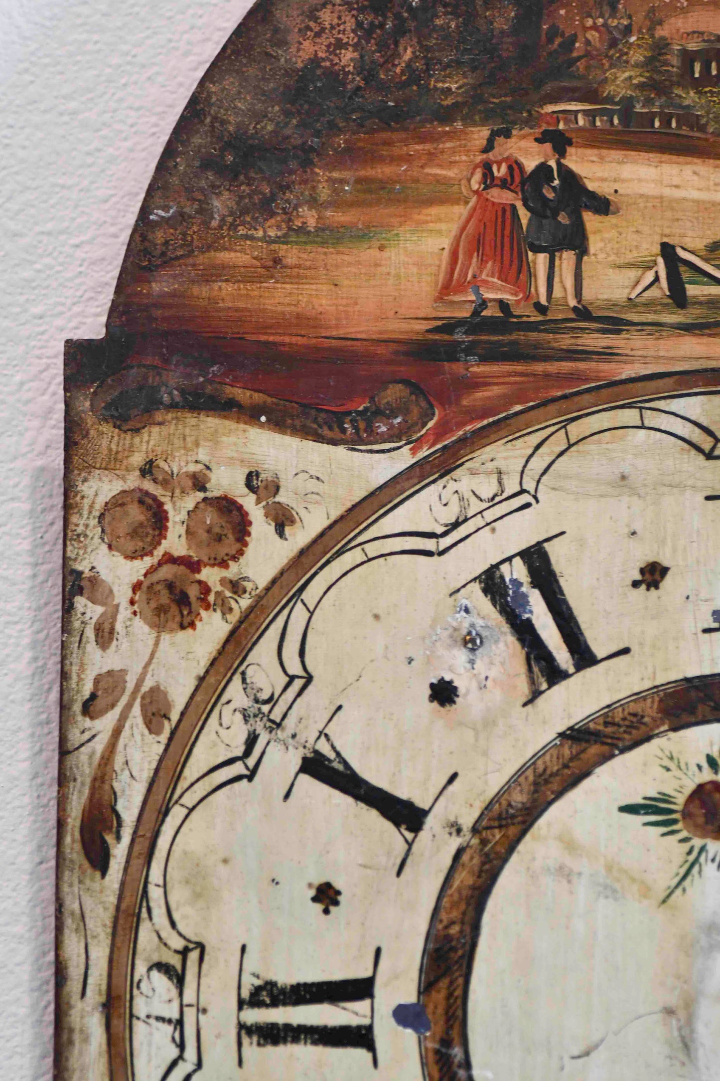 French Country Hand Painted Clock Face