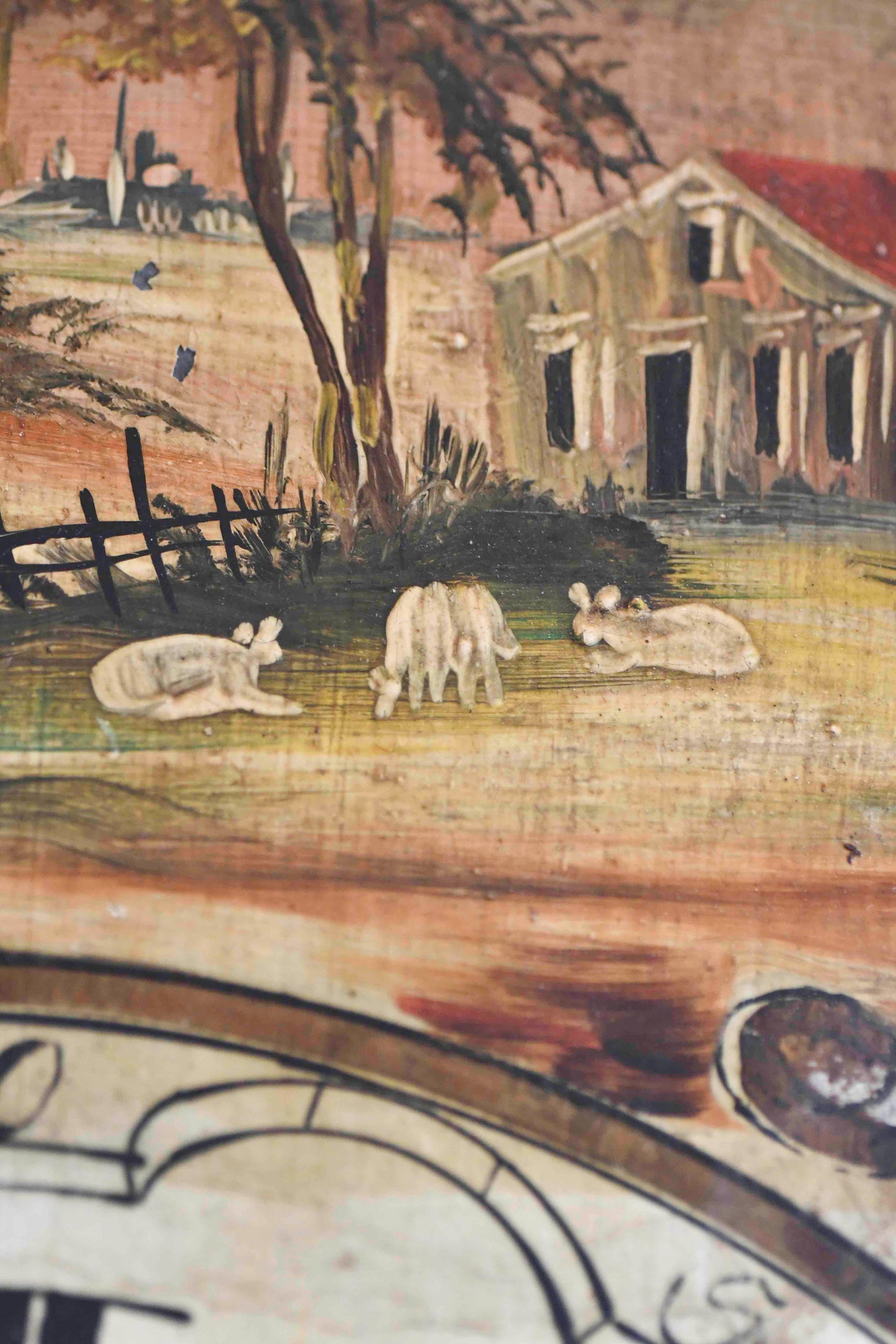 French Country Hand Painted Clock Face