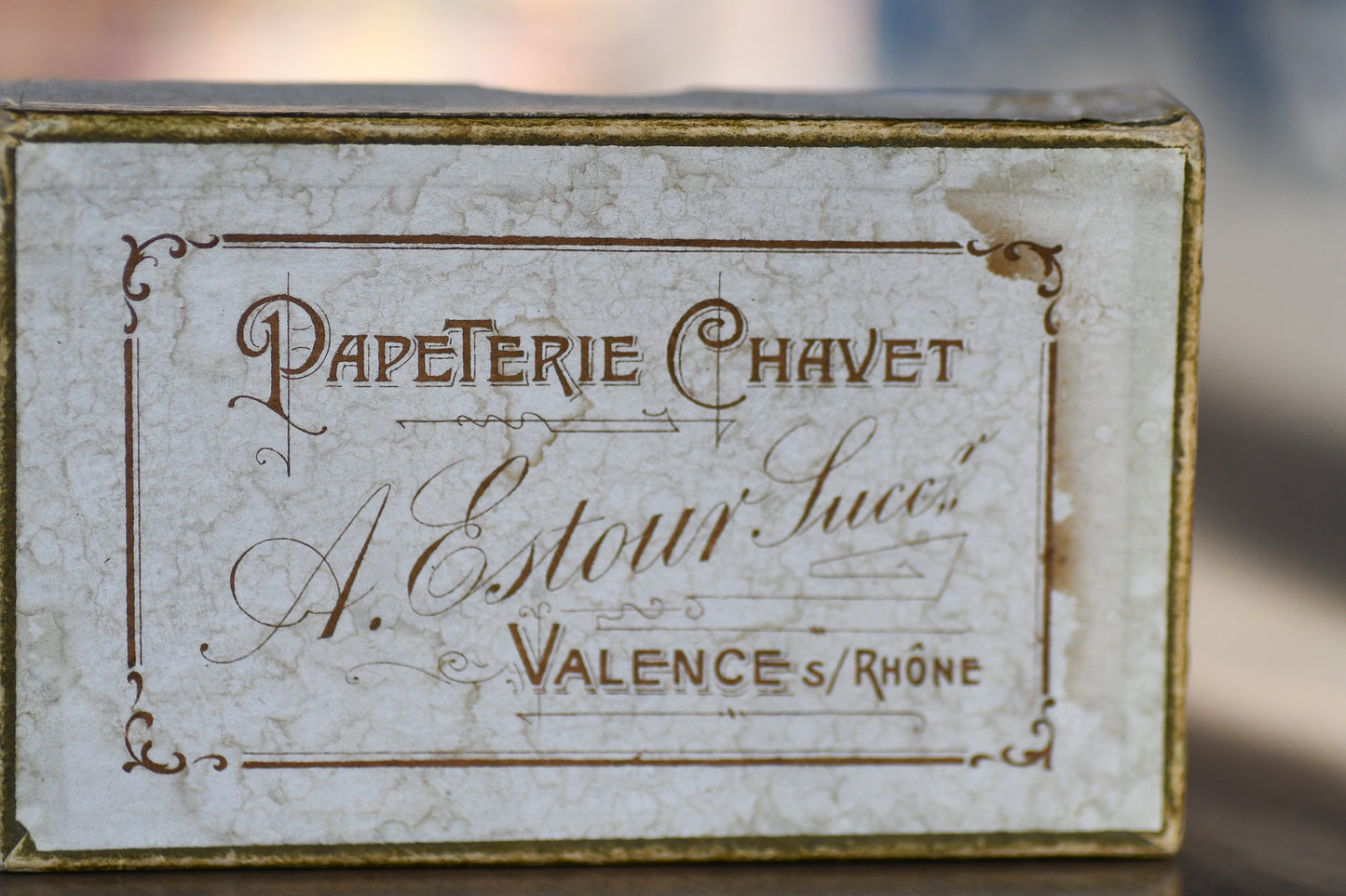 Vintage White French Stationery or Photograph Box