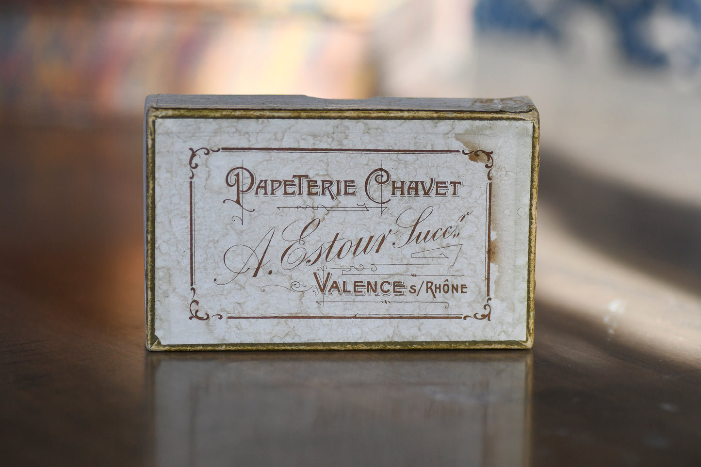 Vintage White French Stationery or Photograph Box