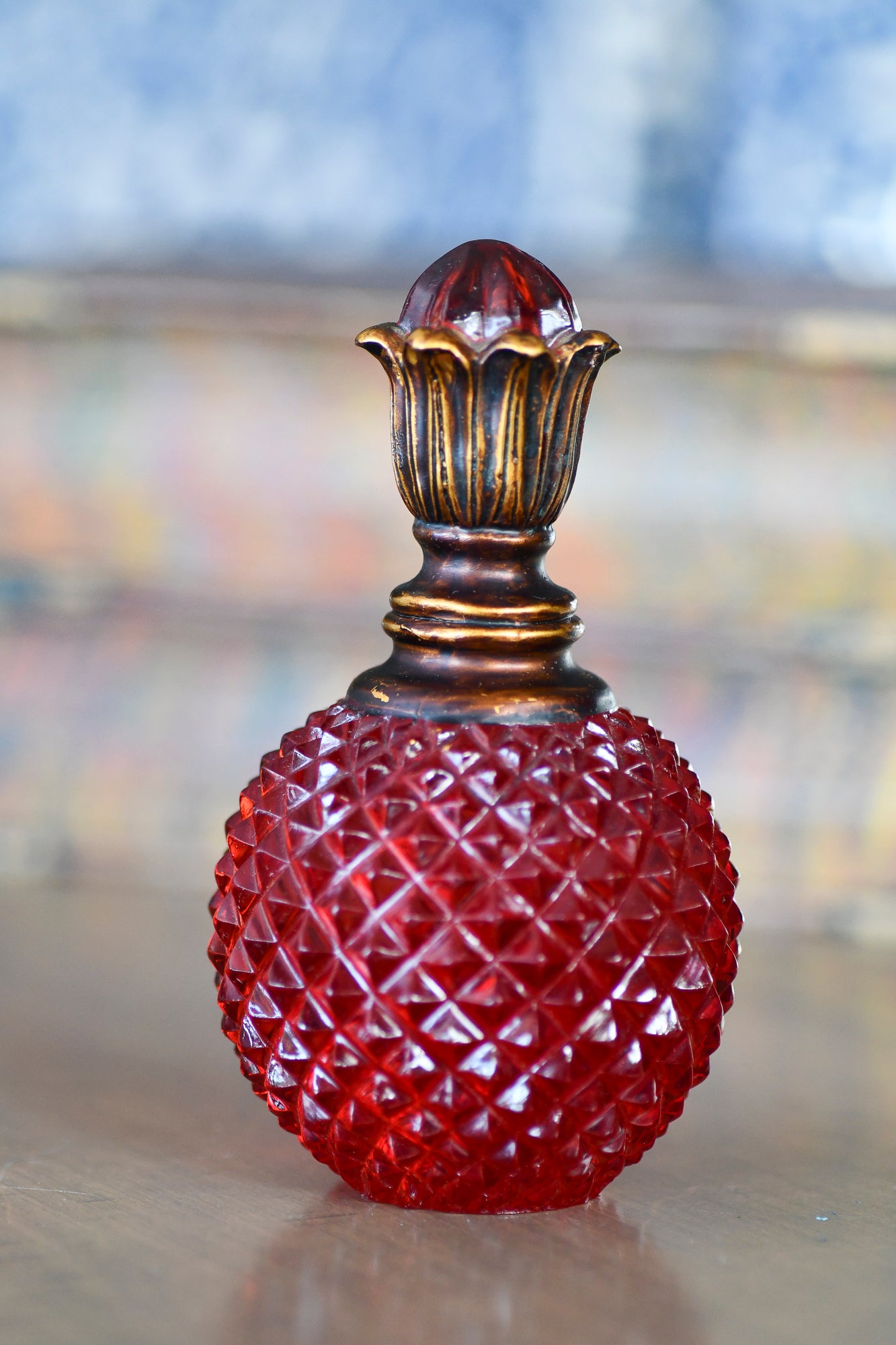Vintage Perfume Bottle Paper Weight, 5.25"