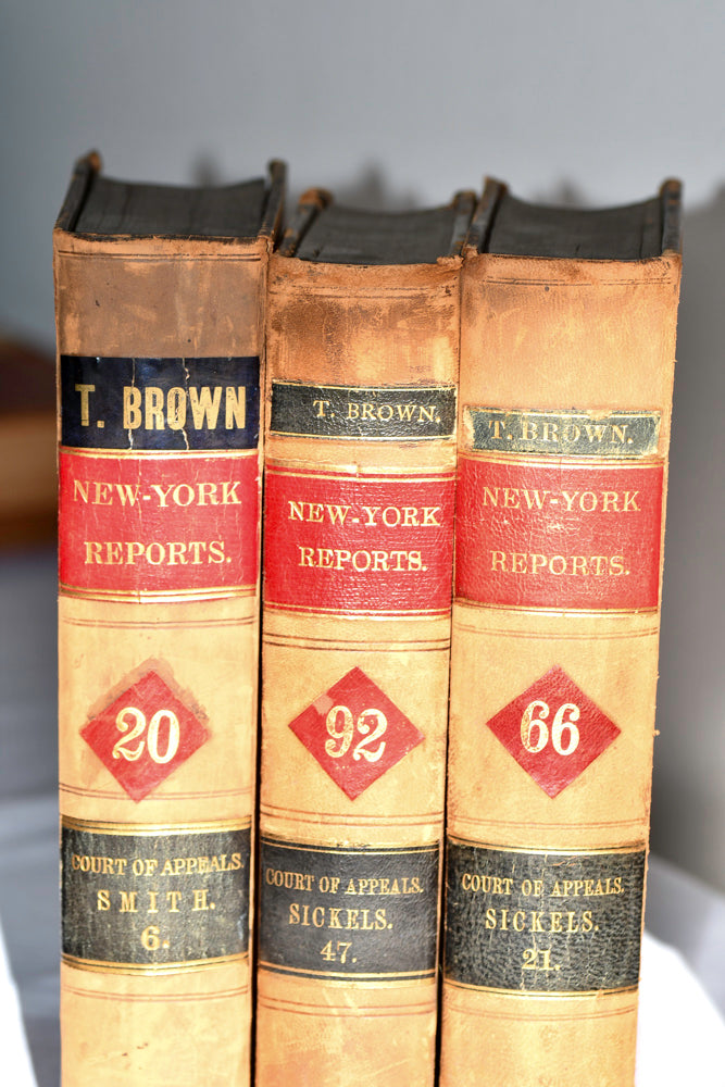 New York Reports Leather Book Set, 9"