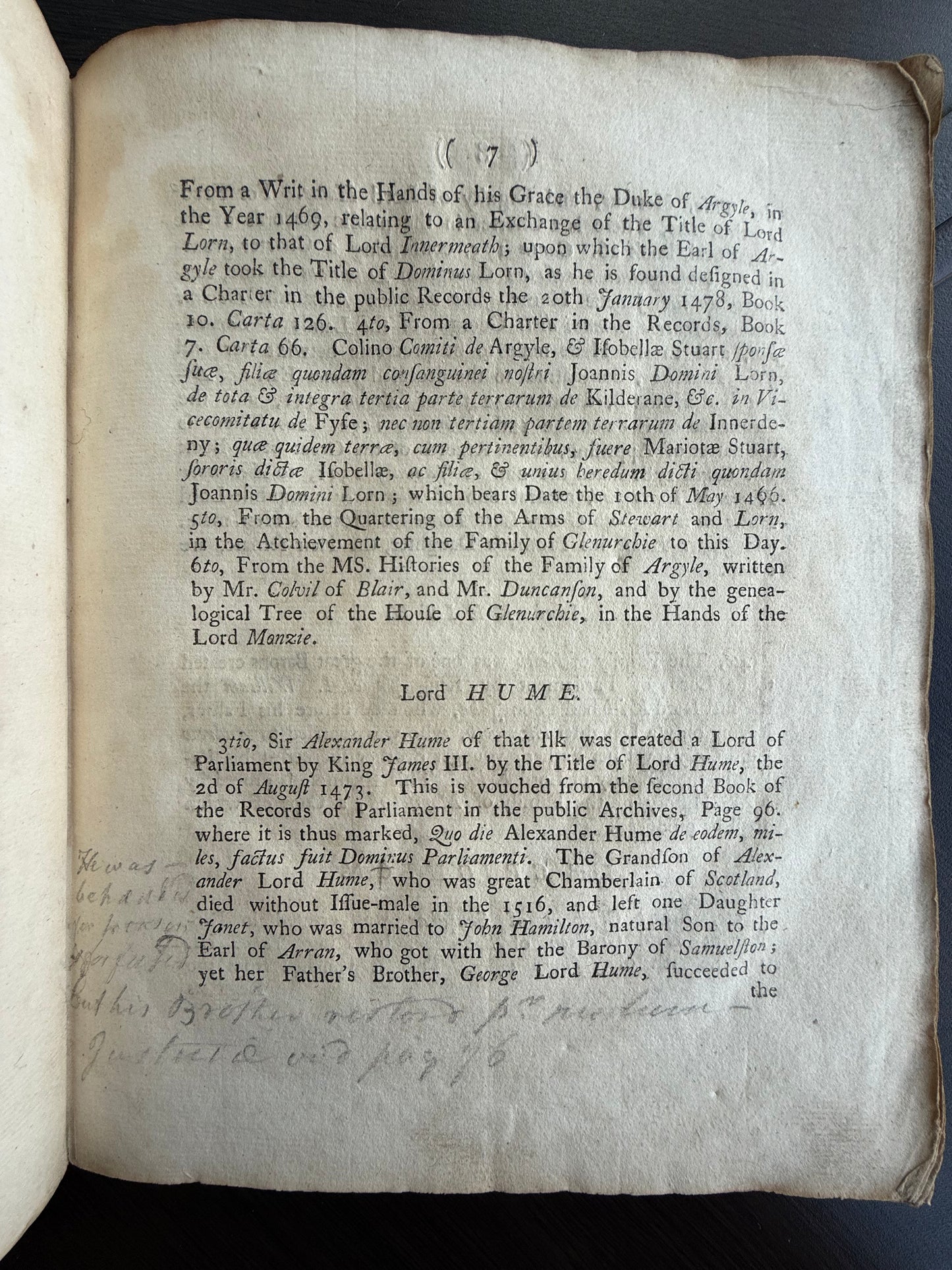 Lovat Peerage, United Kingdom Nobility Records, 1730