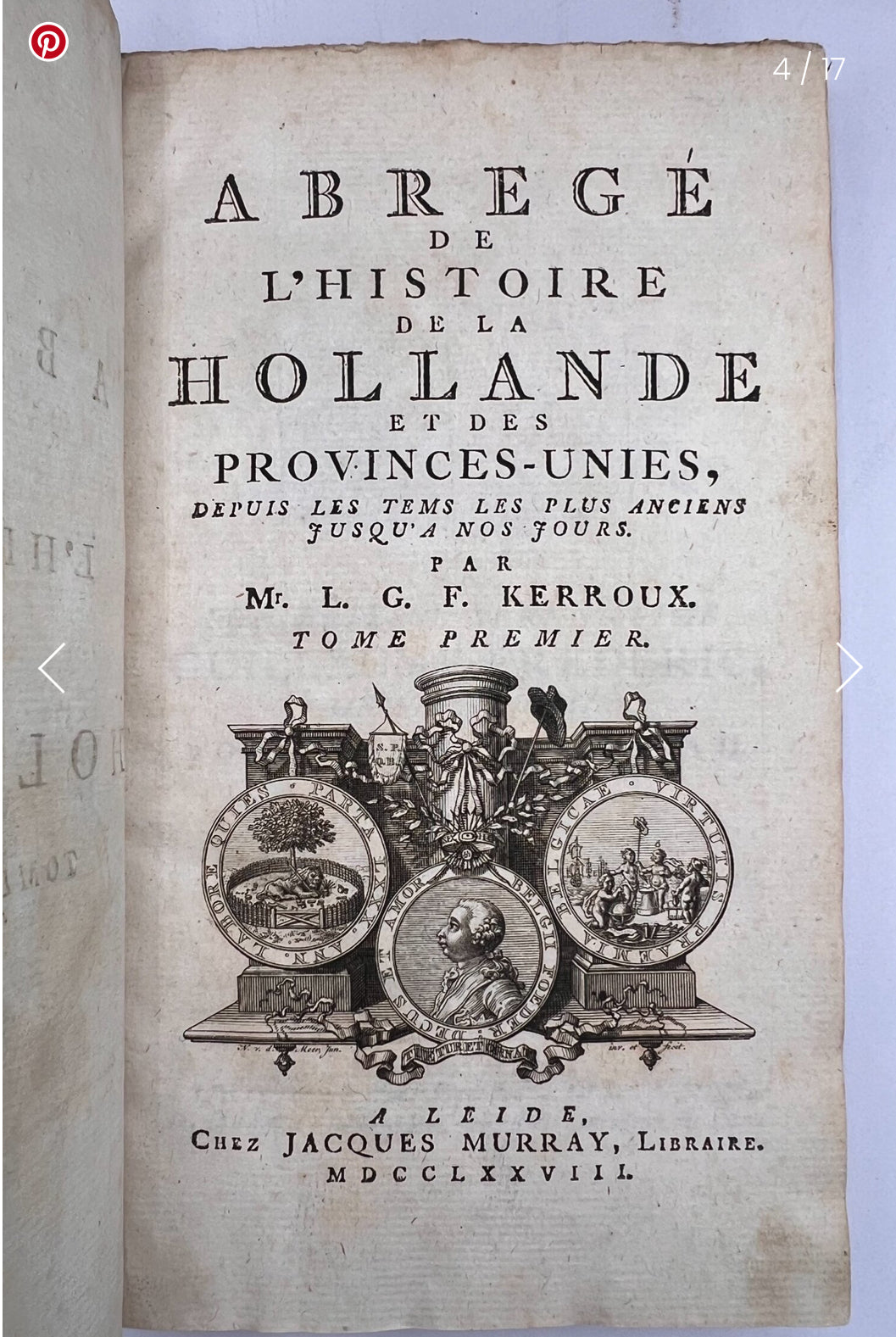 The History of Holland, French, 1788