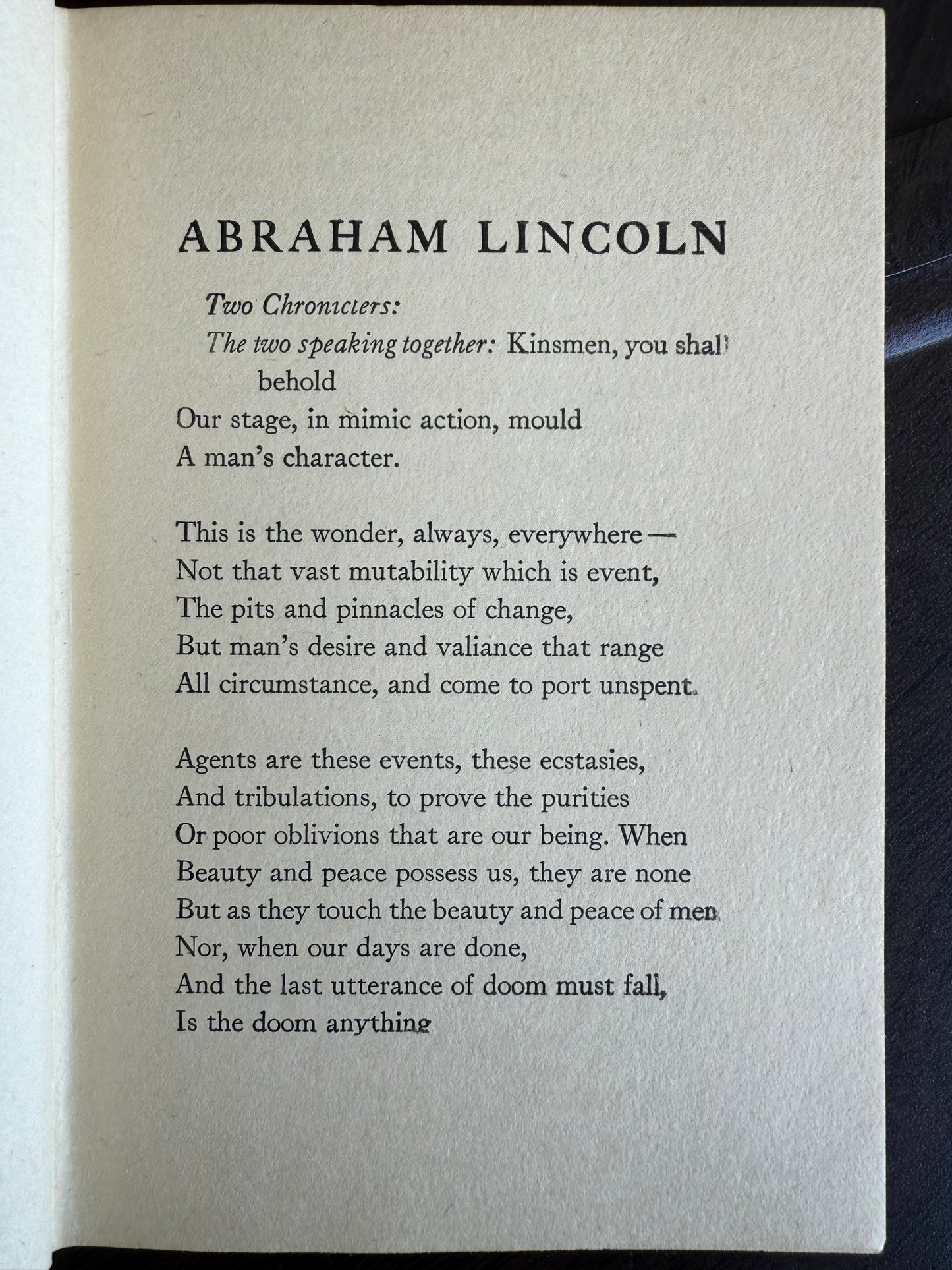 Abraham Lincoln, A Play by John Drinkwater