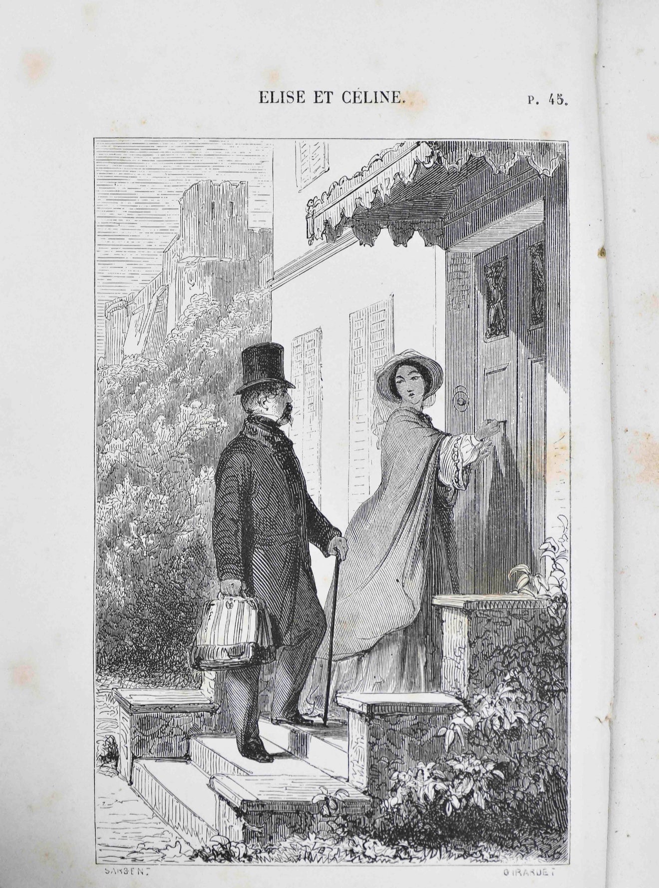 Elise et Celine cartonnage book, French