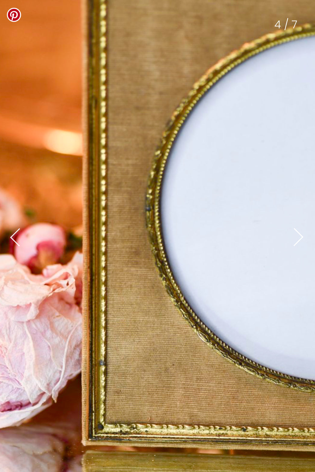 Antique French Frame with Bow, 5.75"