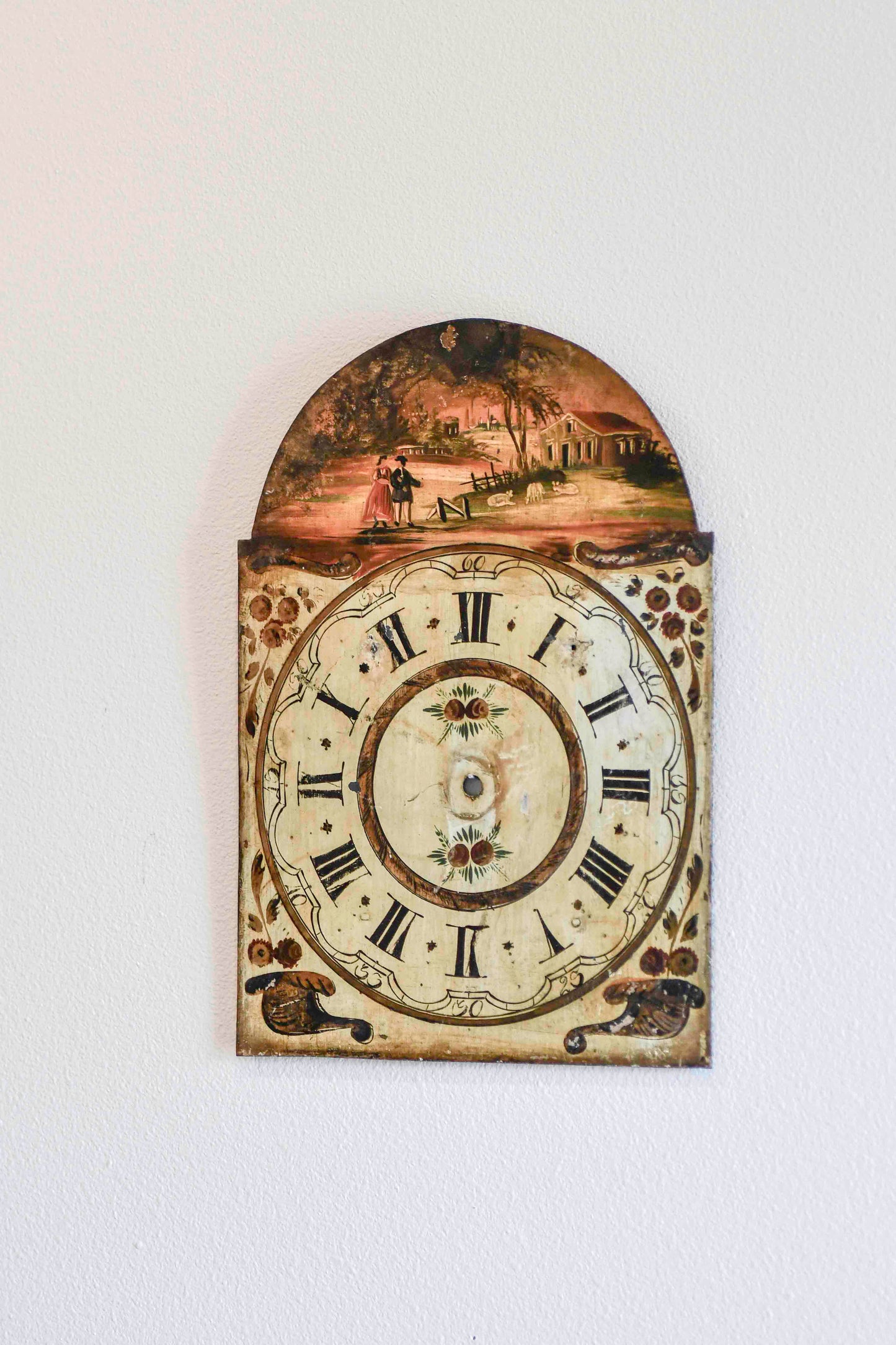 French Country Hand Painted Clock Face