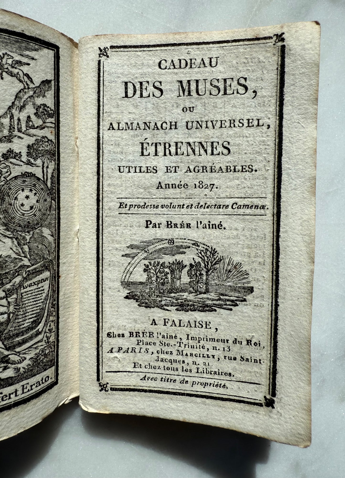 Small French Almanac, Cadeau des Muses, 1827