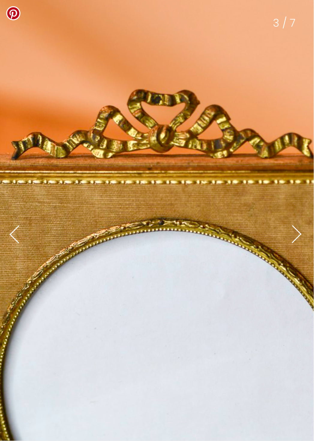 Antique French Frame with Bow, 5.75"