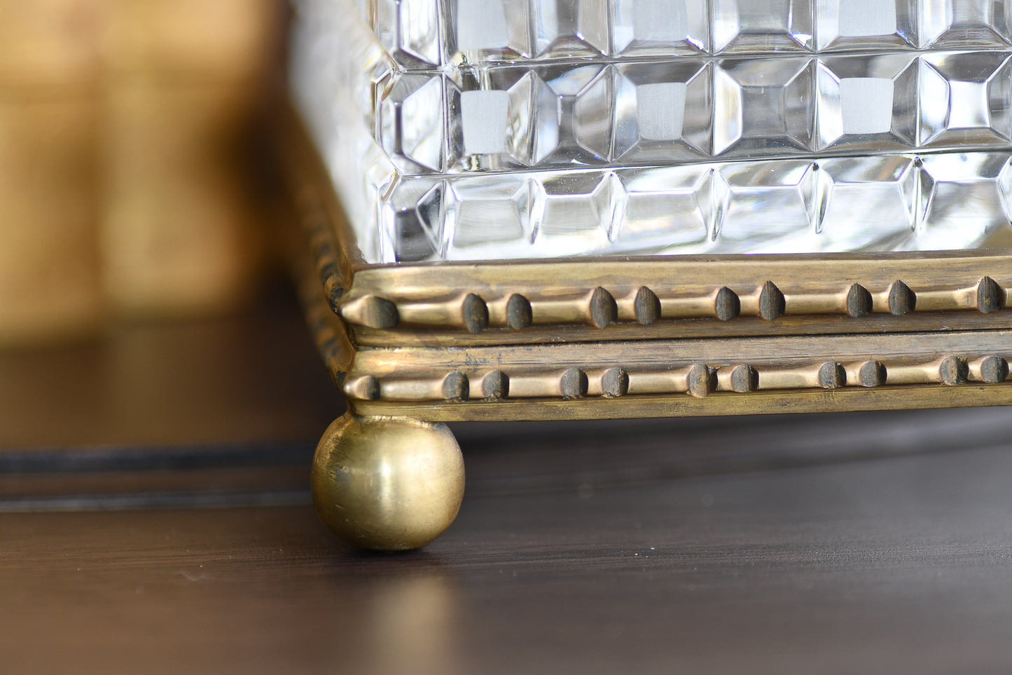 Large European Crystal Dresser Box