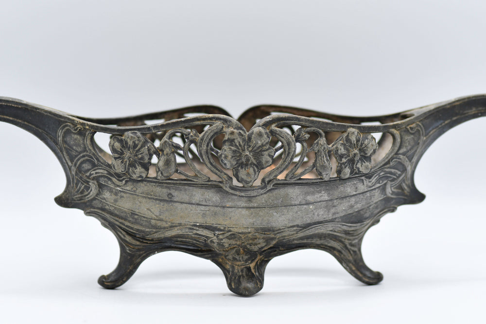 Antique Silver Open Jardiniere, 11"