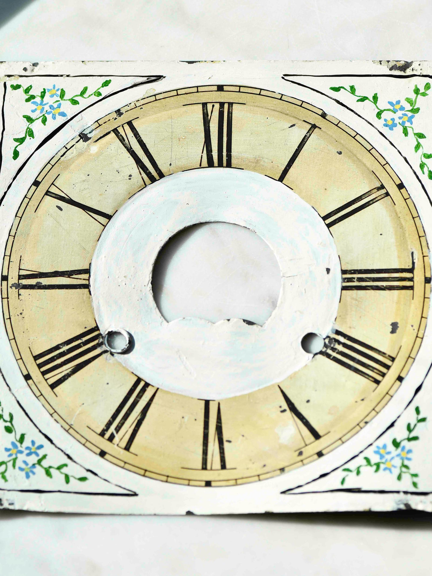 Hand Painted French Clock Face, 8"