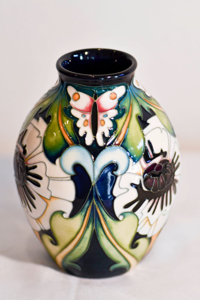 Black and White Moorcroft Vase, England