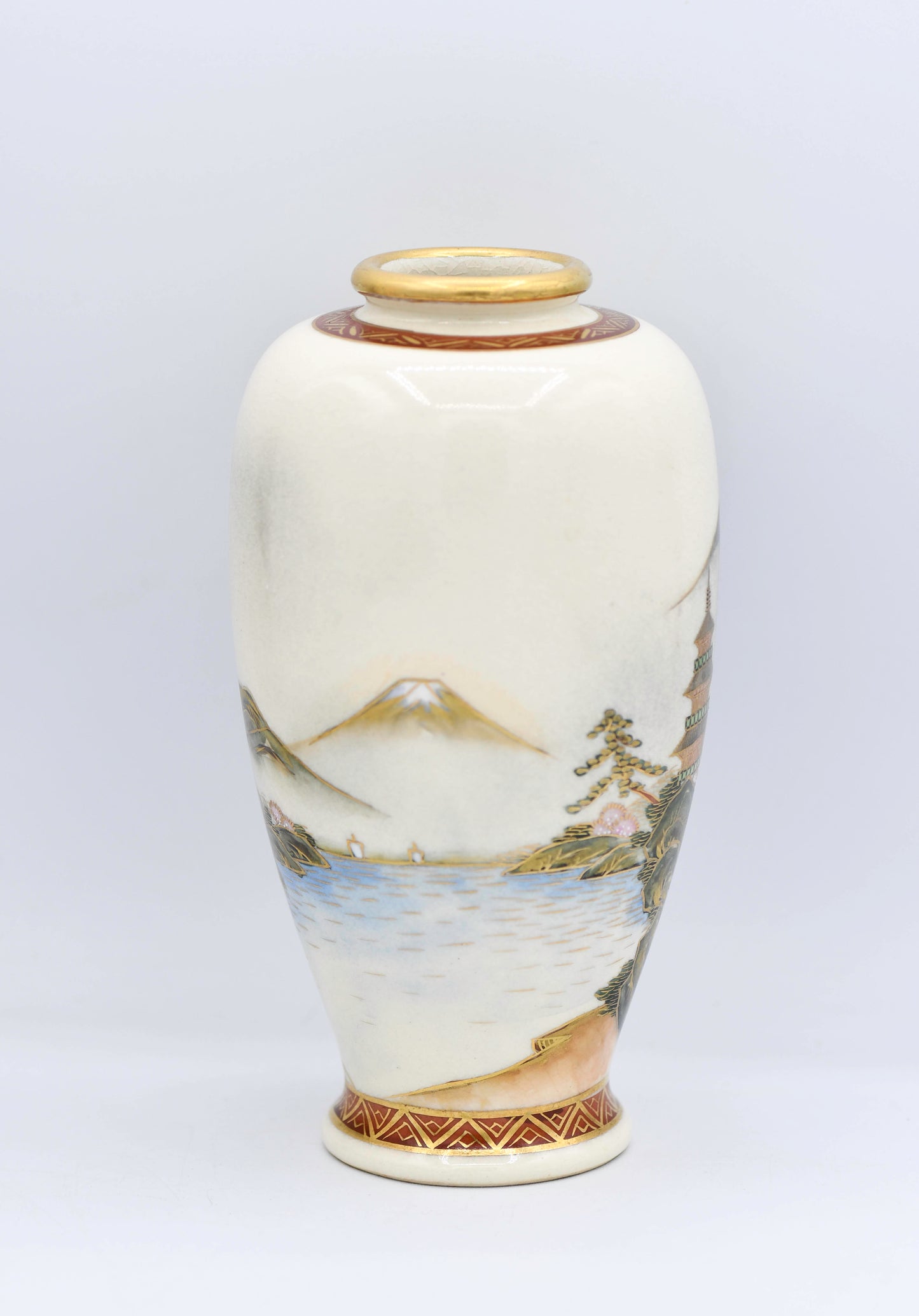 Vintage Satsuma Vase, 6”