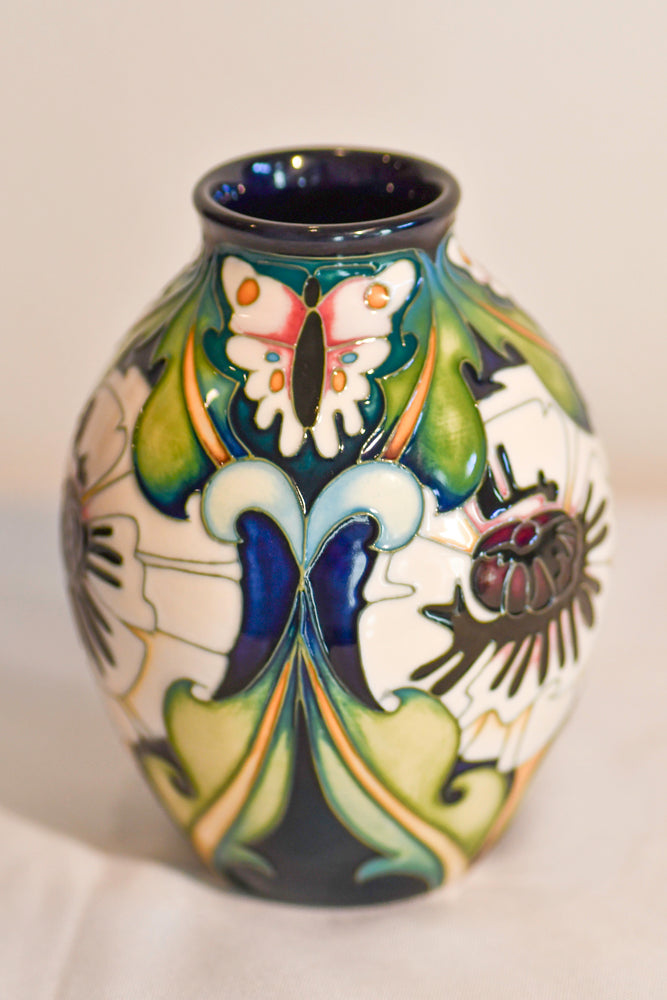 Black and White Moorcroft Vase, England