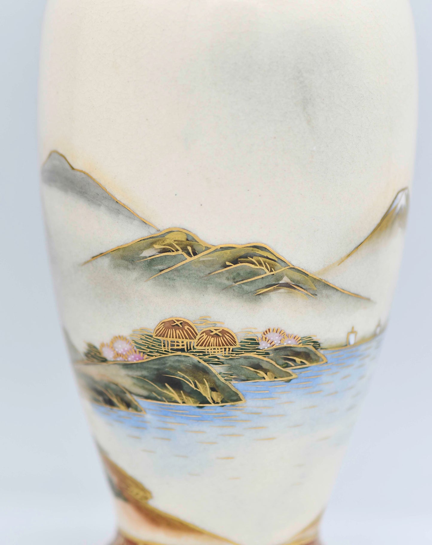 Vintage Satsuma Vase, 6”