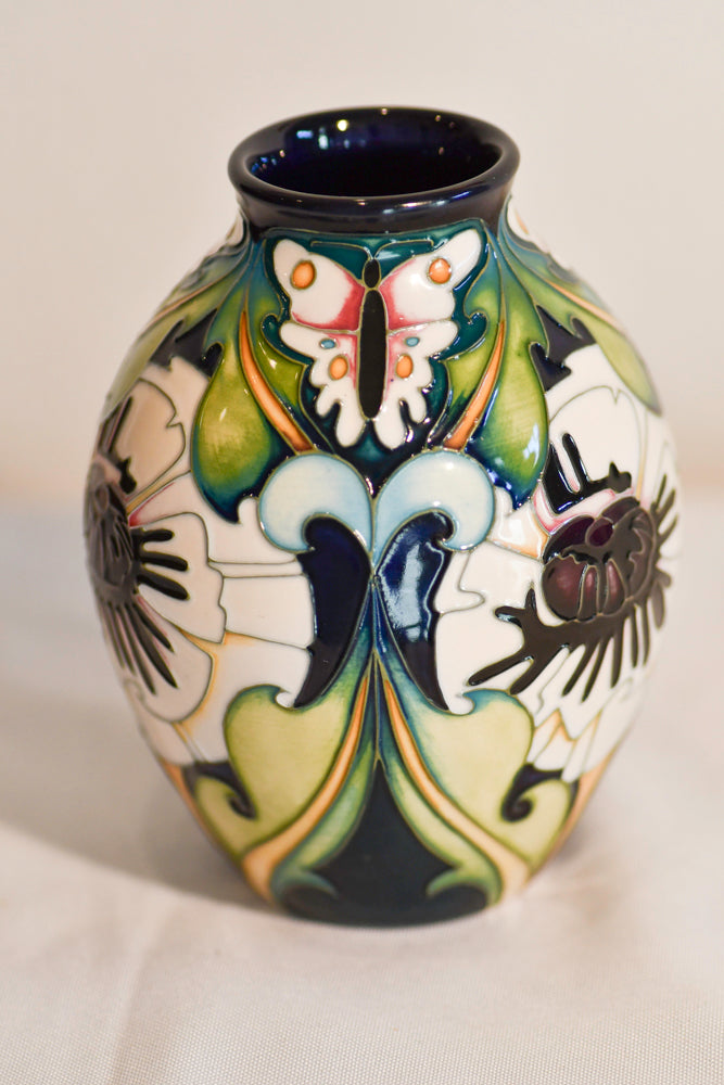 Black and White Moorcroft Vase, England