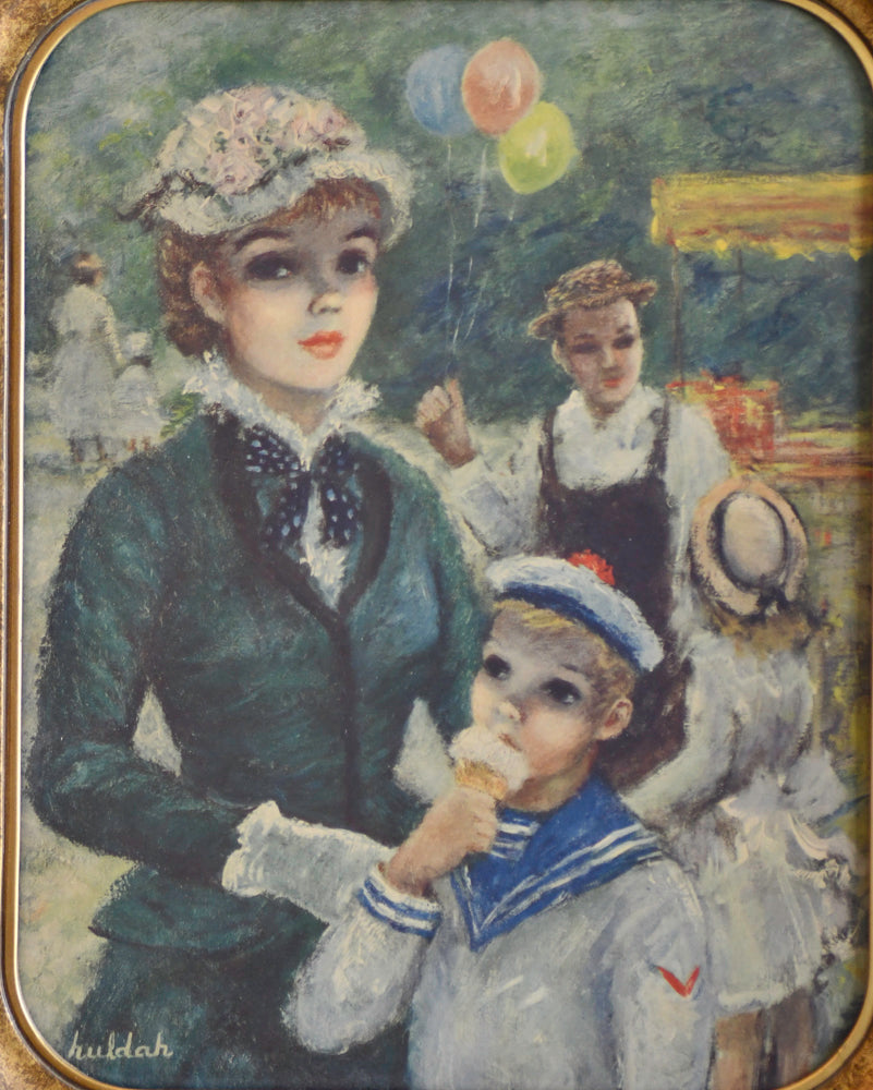 Vintage Huldah Print, The Ice Cream Vendor, 16"