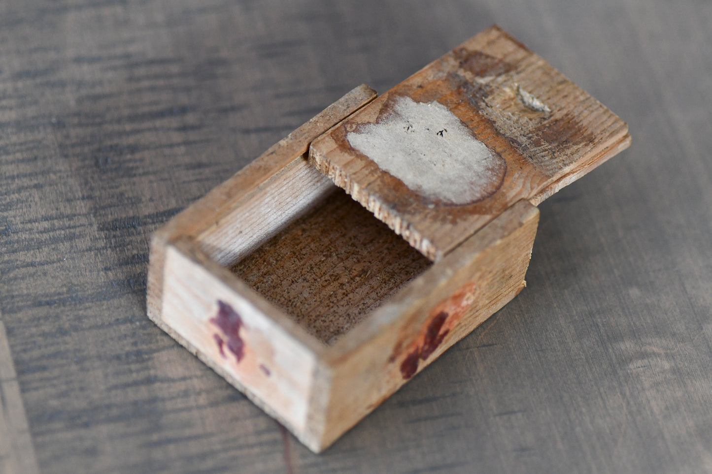 French Wooden Postal Box with Slider