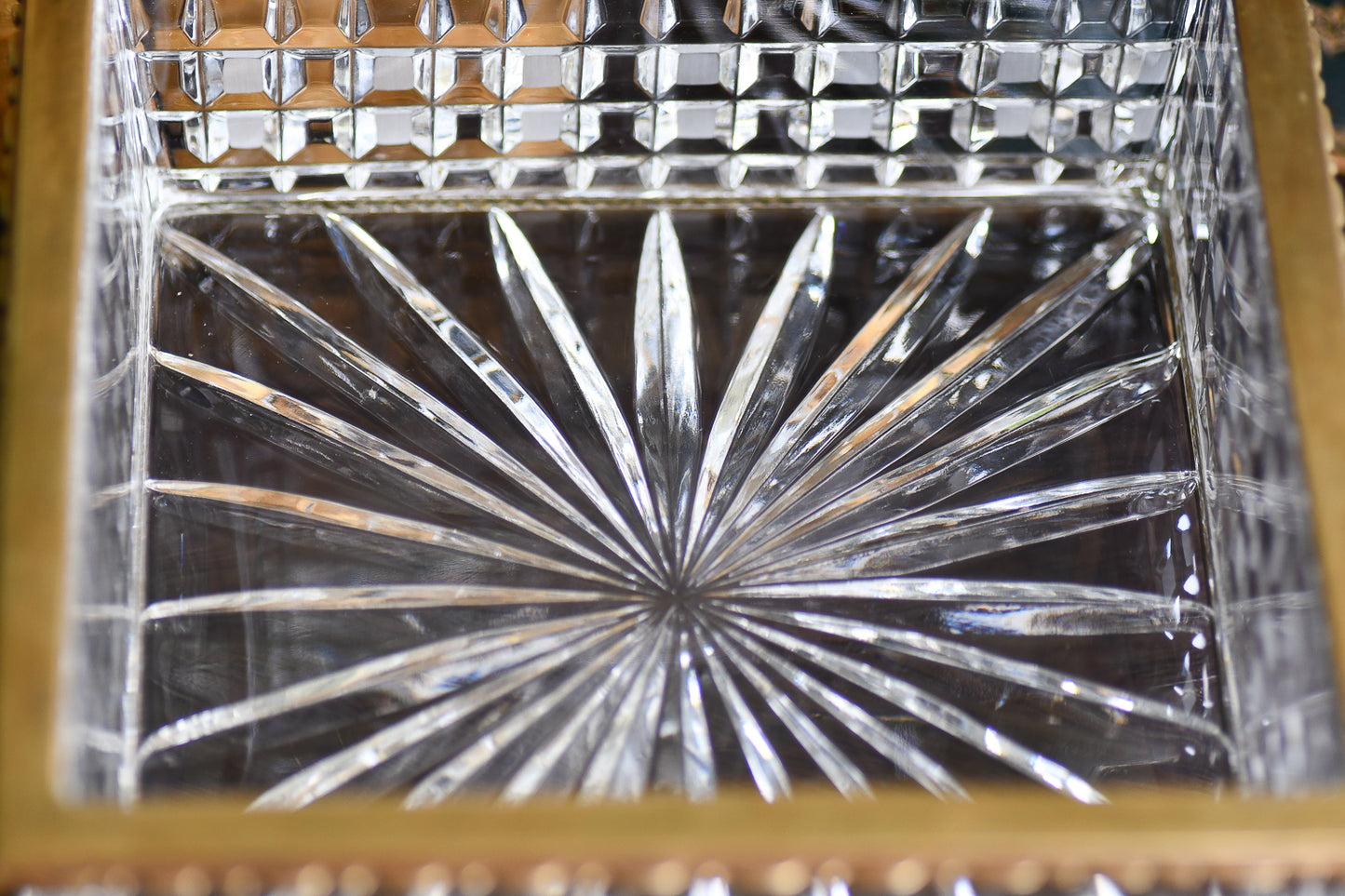 Large European Crystal Dresser Box