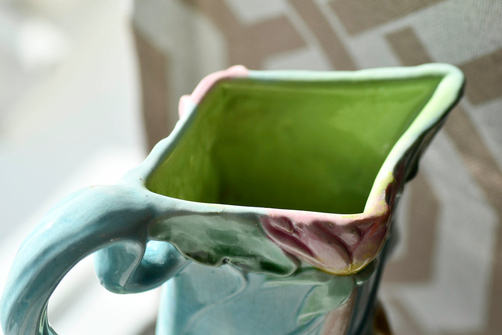 Art Nouveau Blue Decorative Vase or Ewer