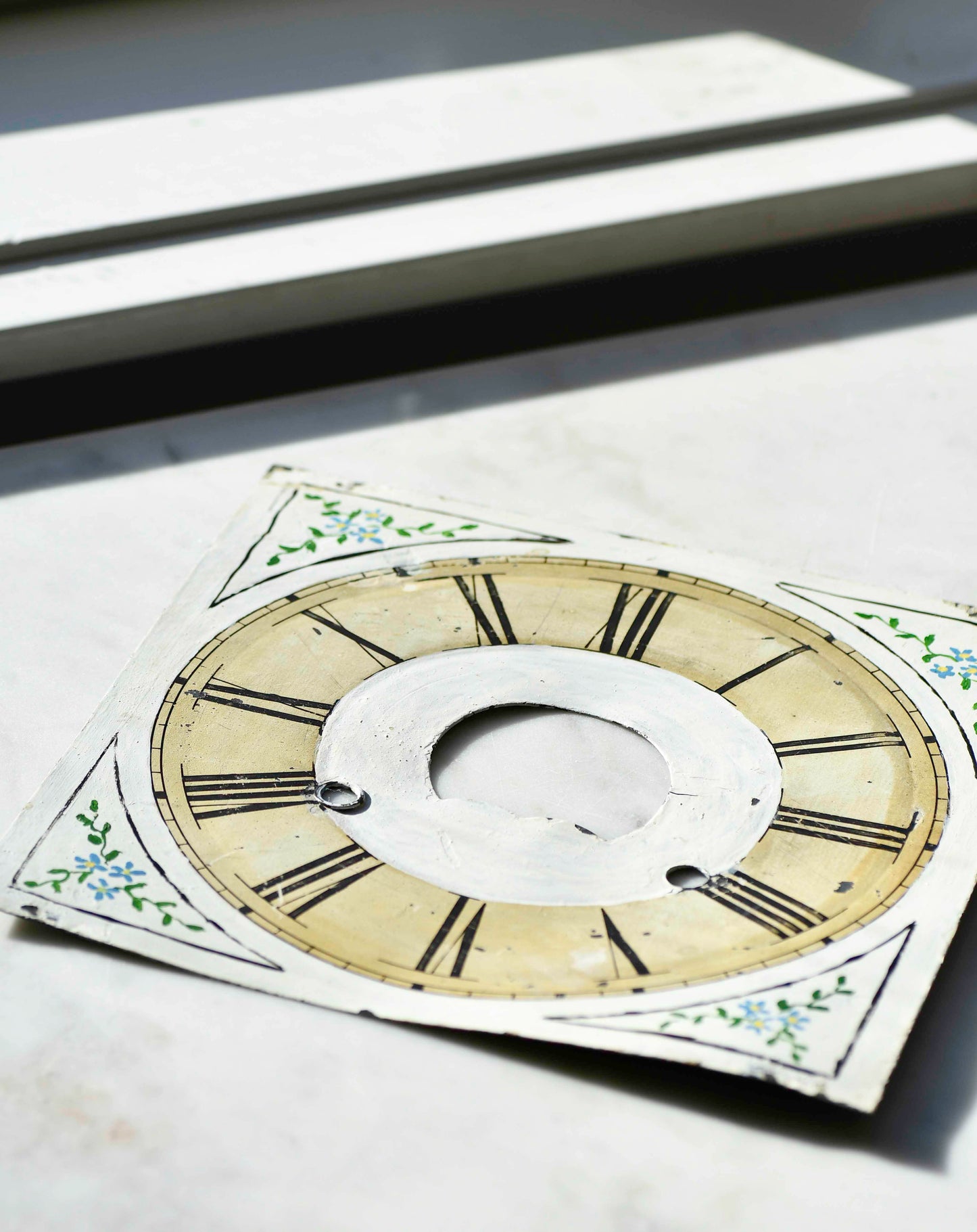 Hand Painted French Clock Face, 8"