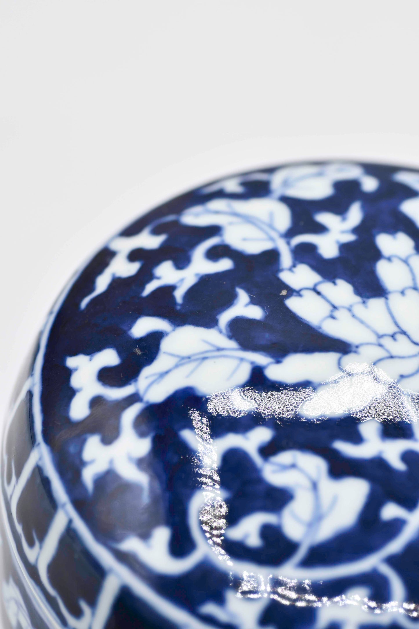 Cobalt Blue Lidded Porcelain Container, China