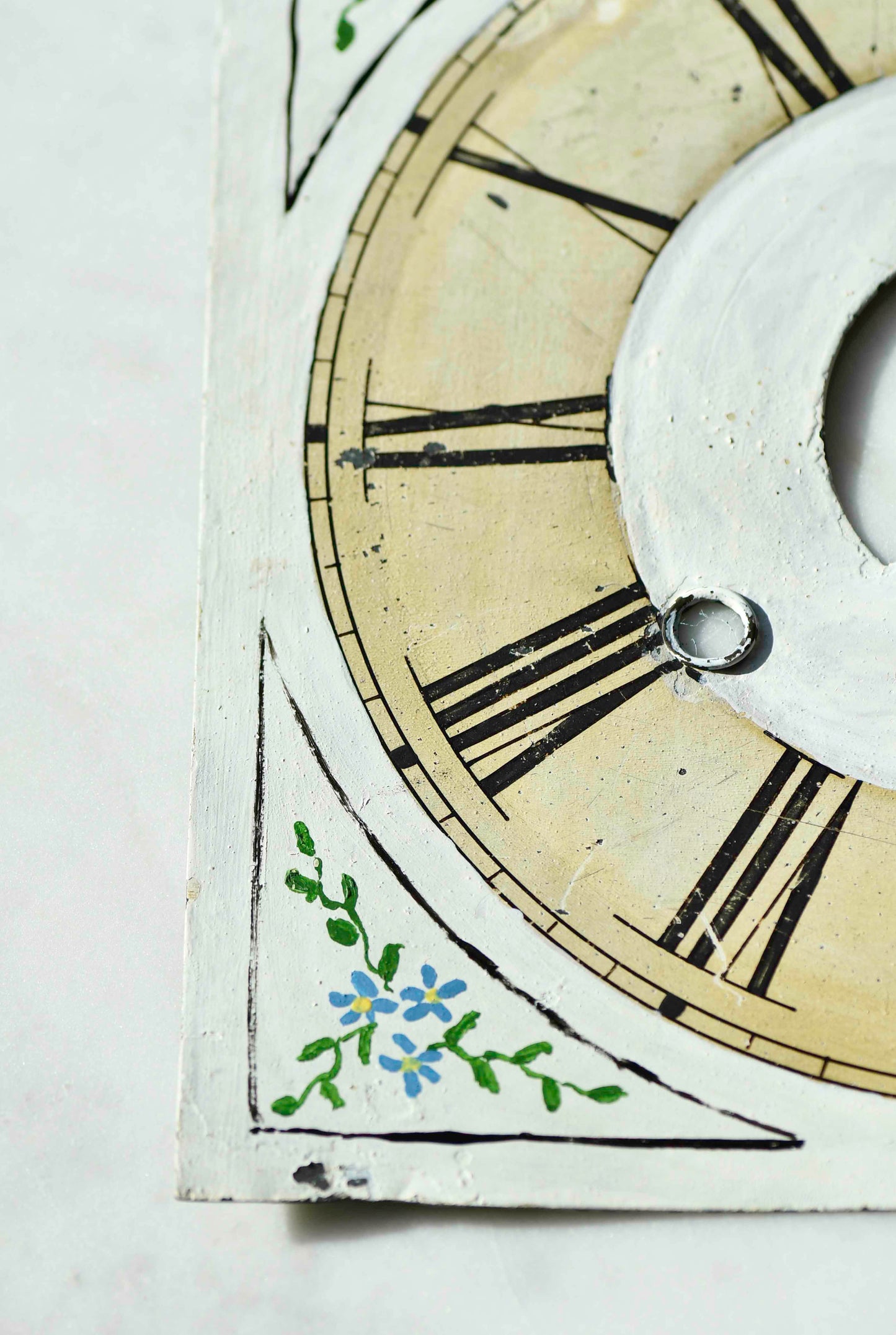 Hand Painted French Clock Face, 8"