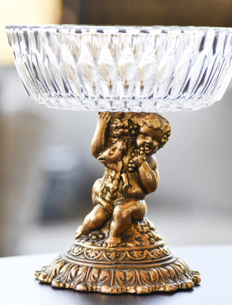 Crystal Cherub Compote Bowl