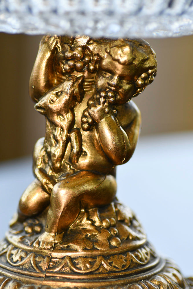 Crystal Cherub Compote Bowl