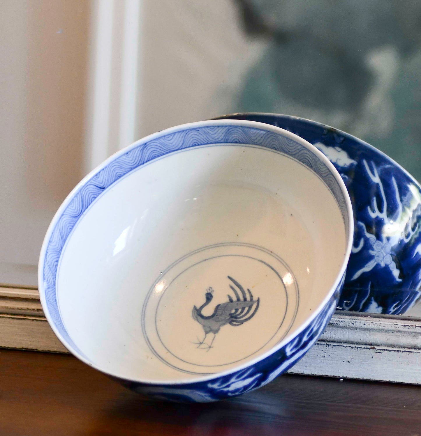 Cobalt Blue Dragon Serving Bowl, 9"