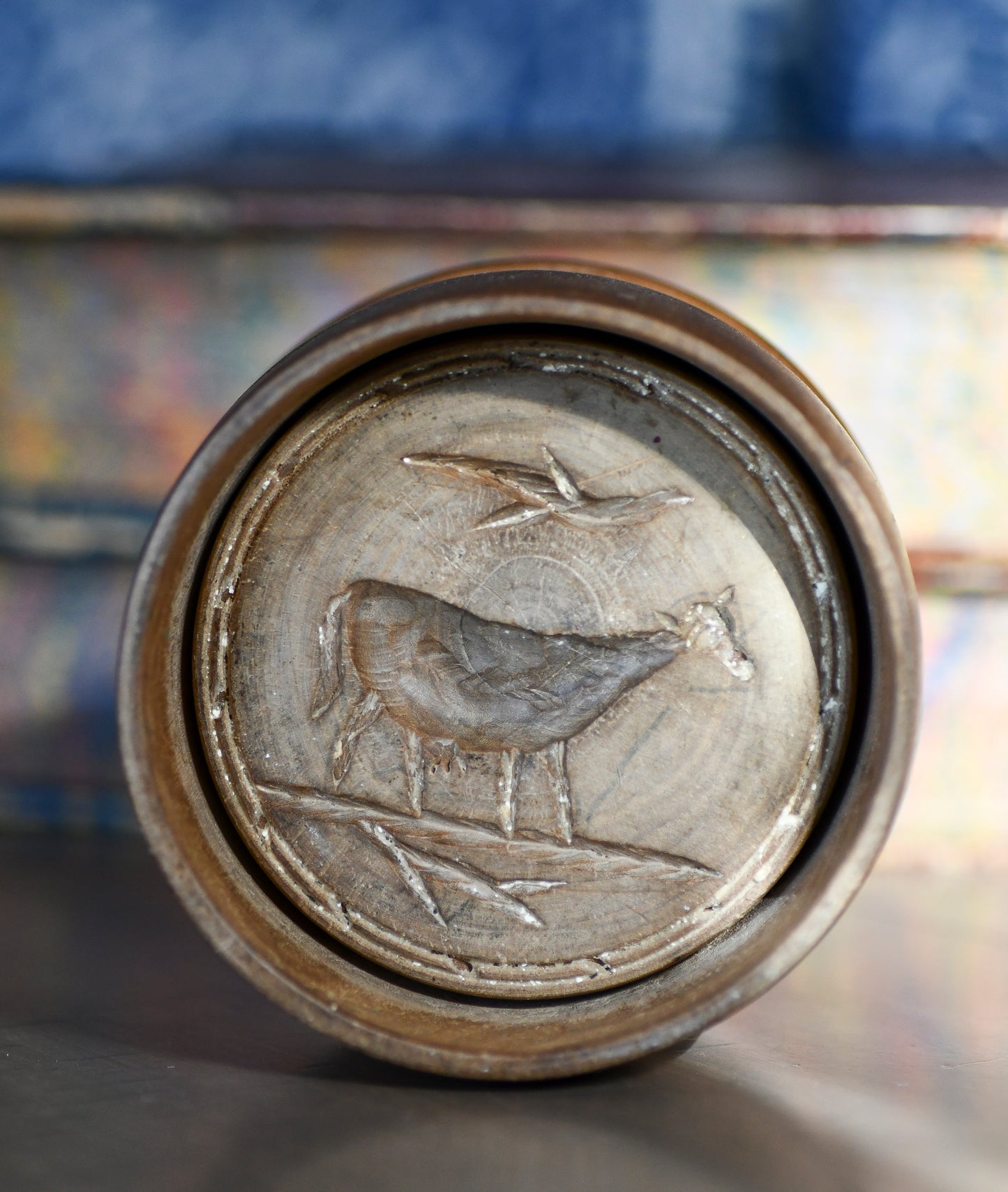 Primitive Butter Print Mold, Kitchen Folk Art