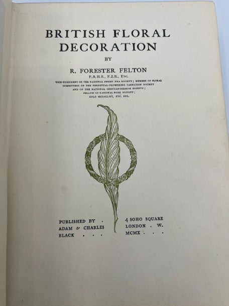 British Floral Decoration, 1910