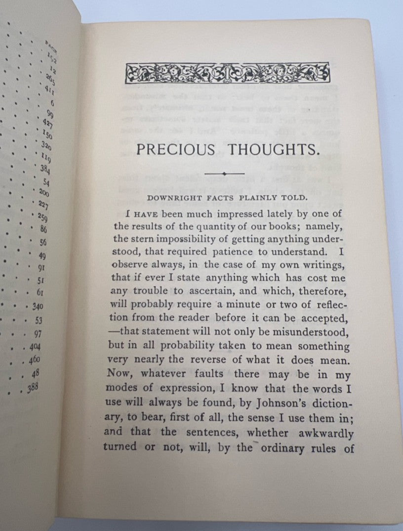 Precious Thoughts by John Ruskin, 1895