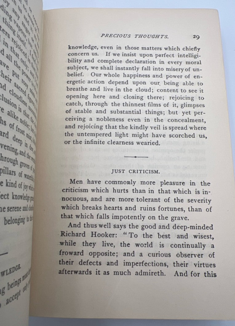 Precious Thoughts by John Ruskin, 1895