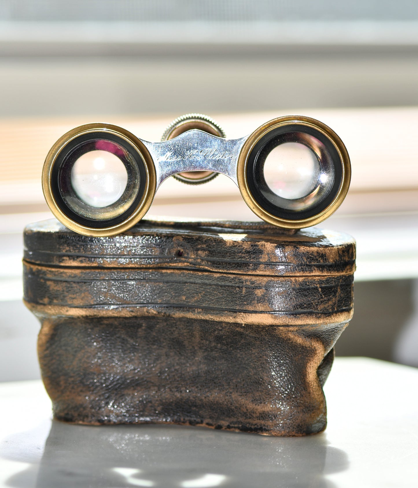 Opera Binoculars with Case, Mother of Pearl, Jumelles Opéra