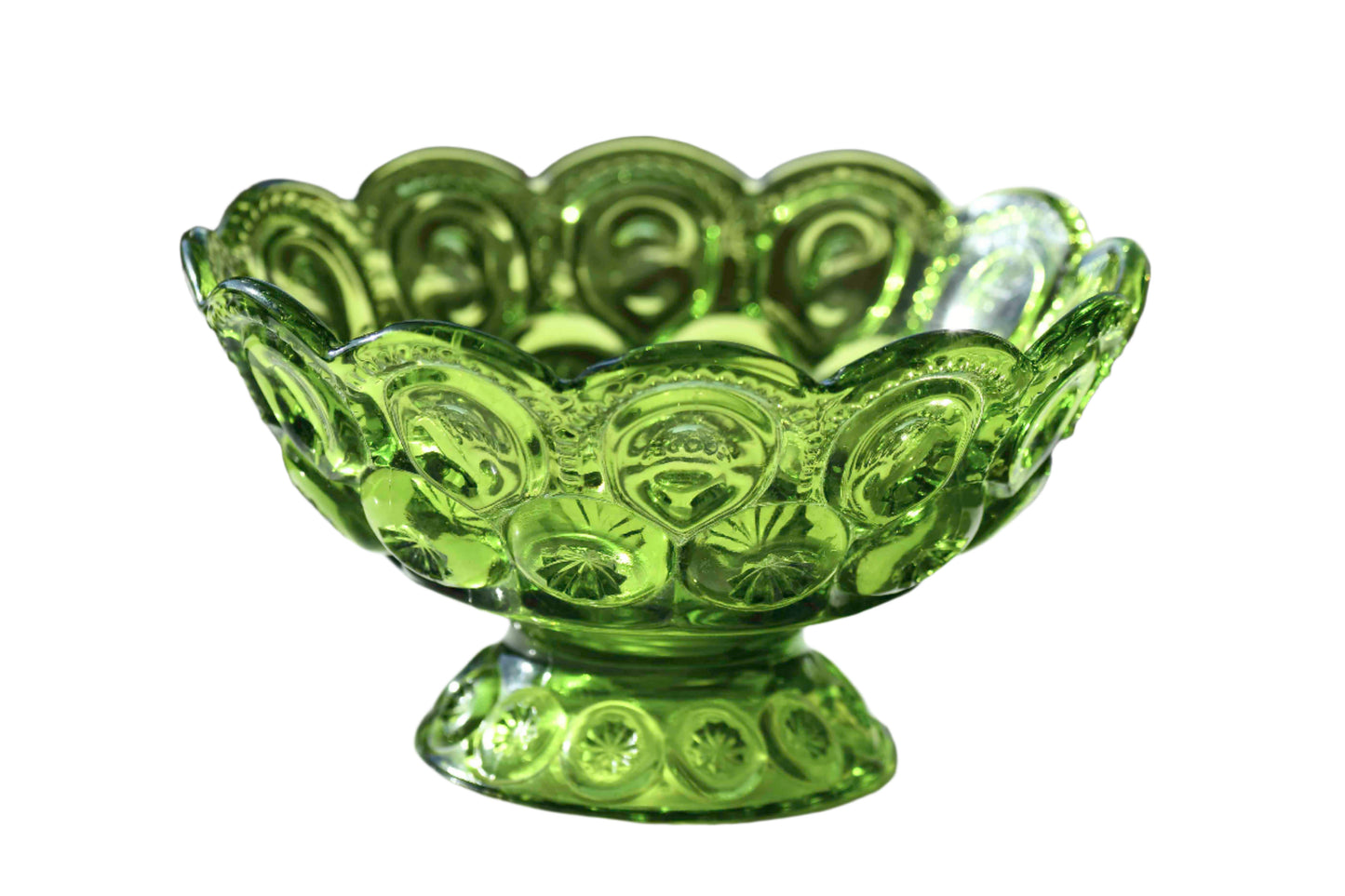Green Moon & Stars Glass Bowl