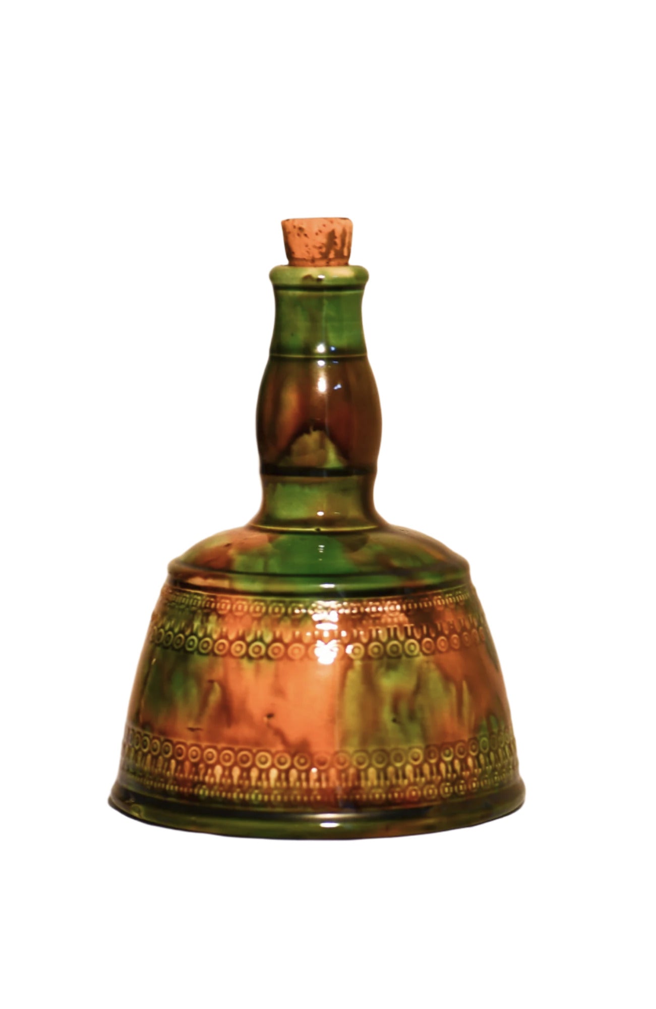 Vintage Majolica Green Glazed Jug