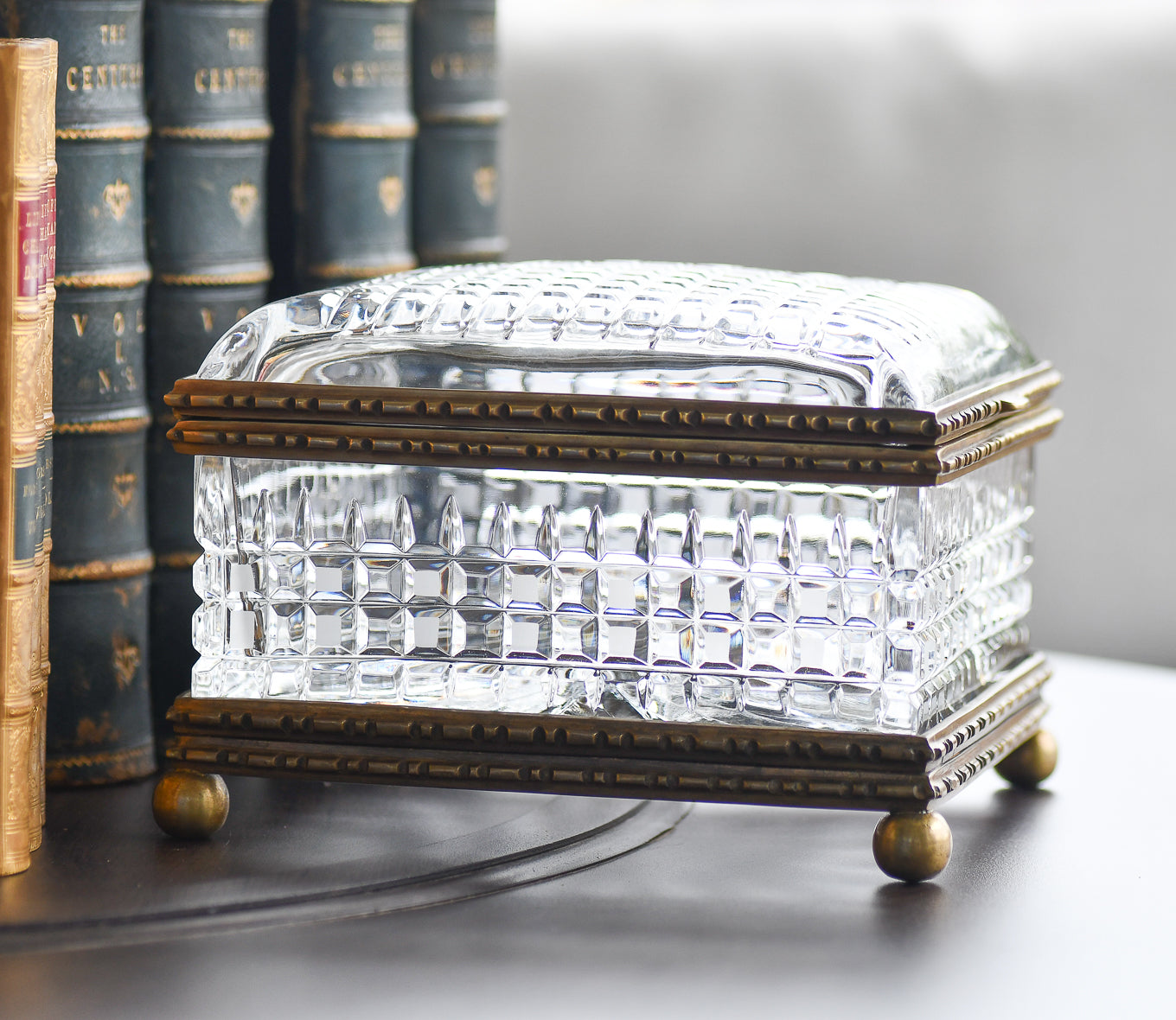 Large European Crystal Dresser Box