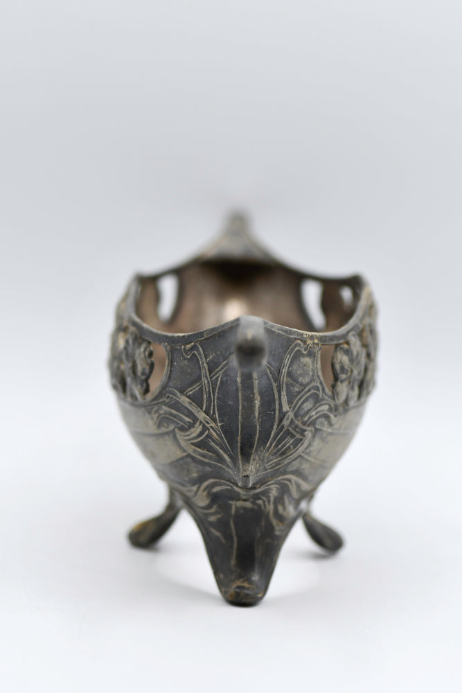 Antique Silver Open Jardiniere, 11"