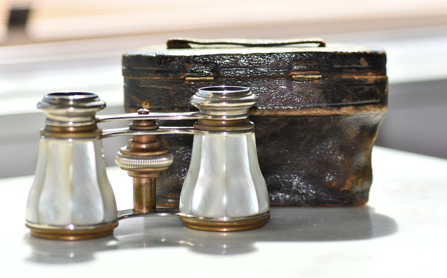 Opera Binoculars with Case, Mother of Pearl, Jumelles Opéra