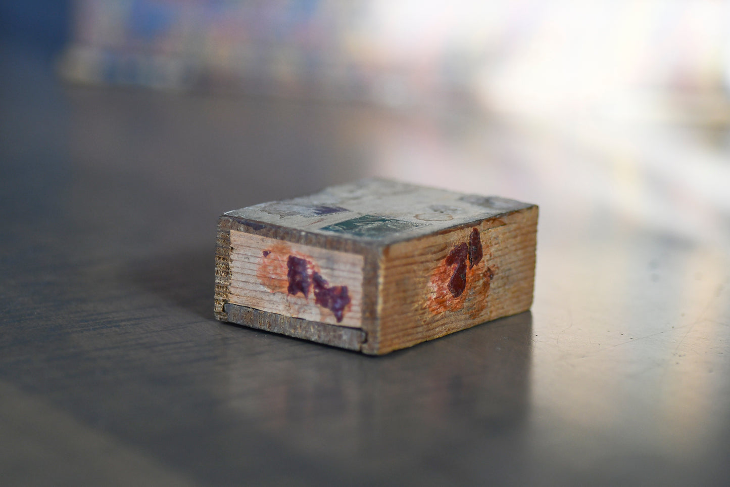 French Wooden Postal Box with Slider