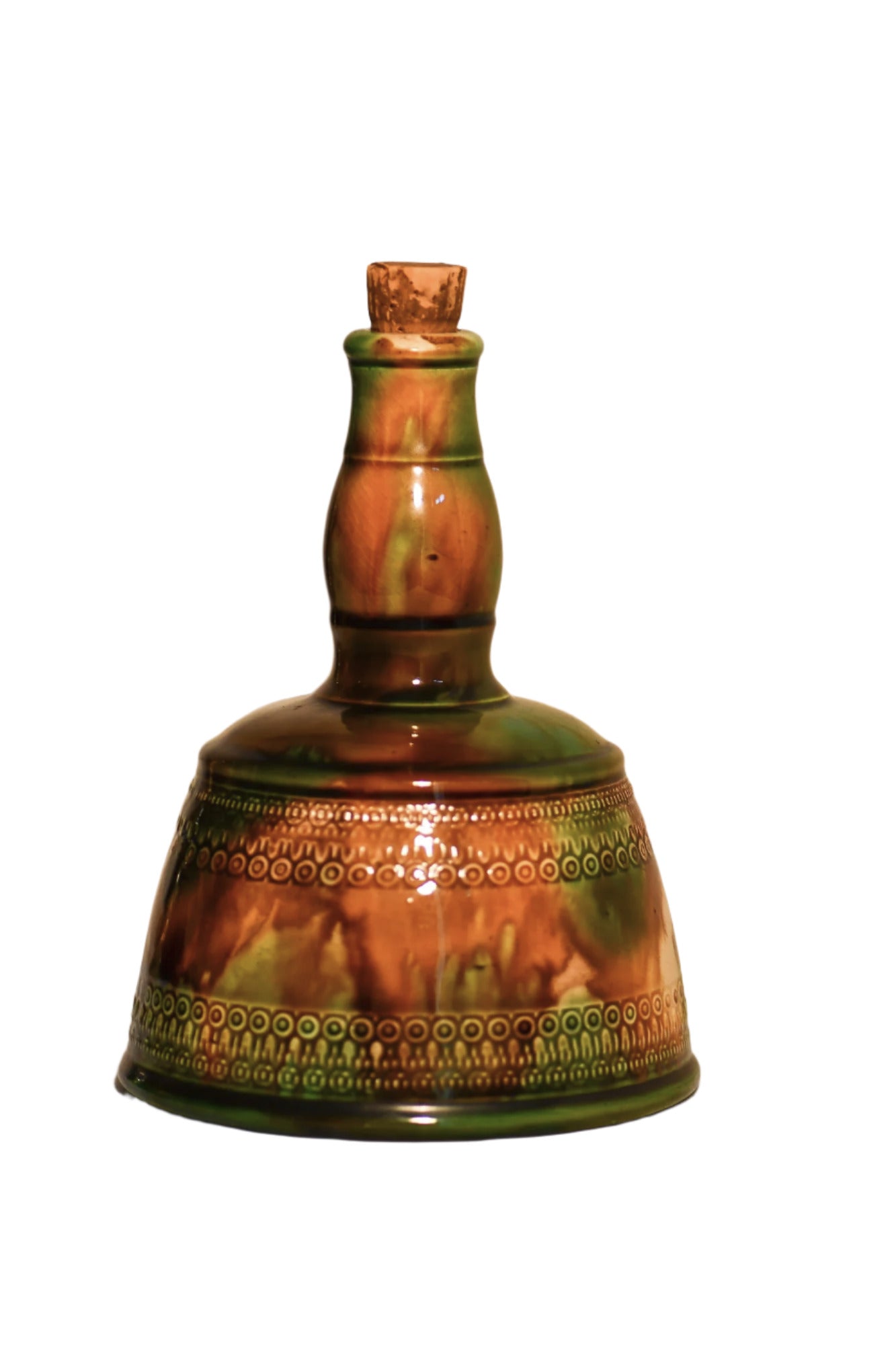 Vintage Majolica Green Glazed Jug