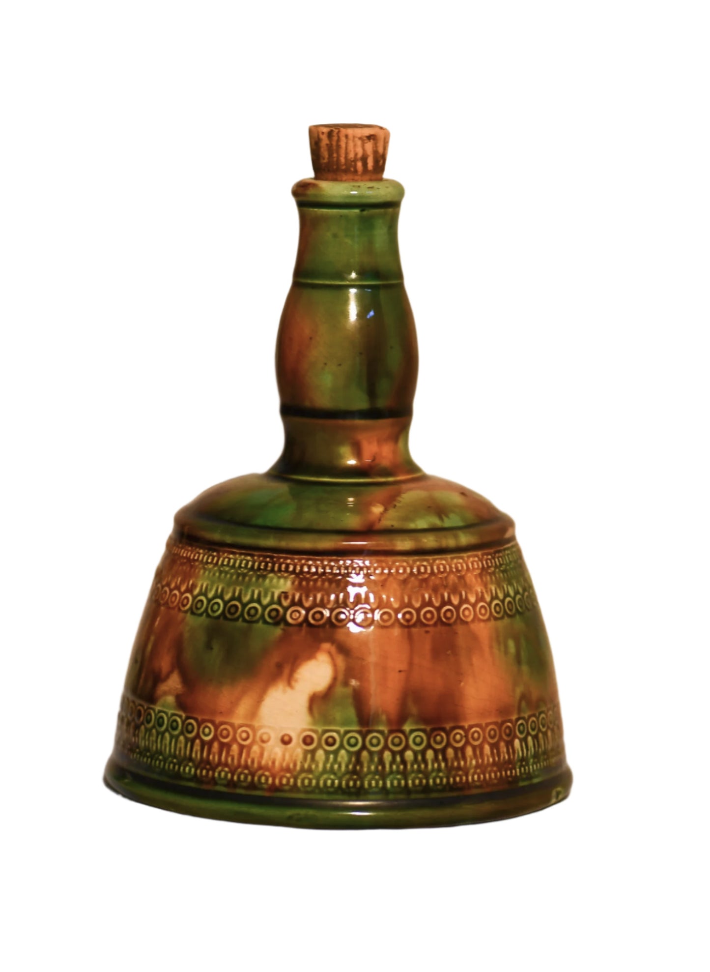 Vintage Majolica Green Glazed Jug