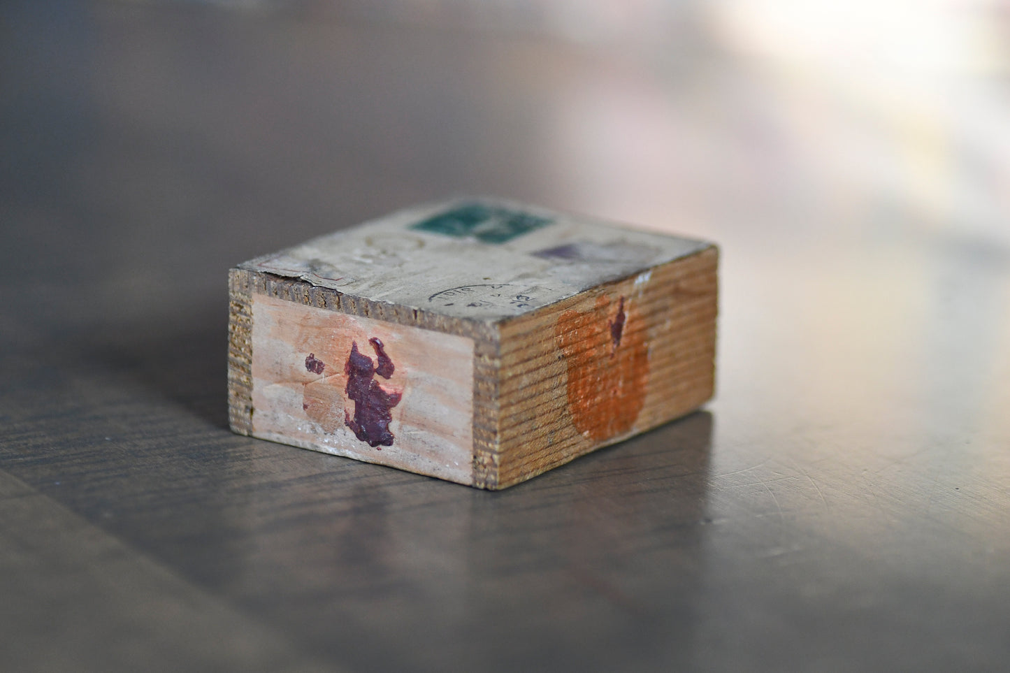 French Wooden Postal Box with Slider