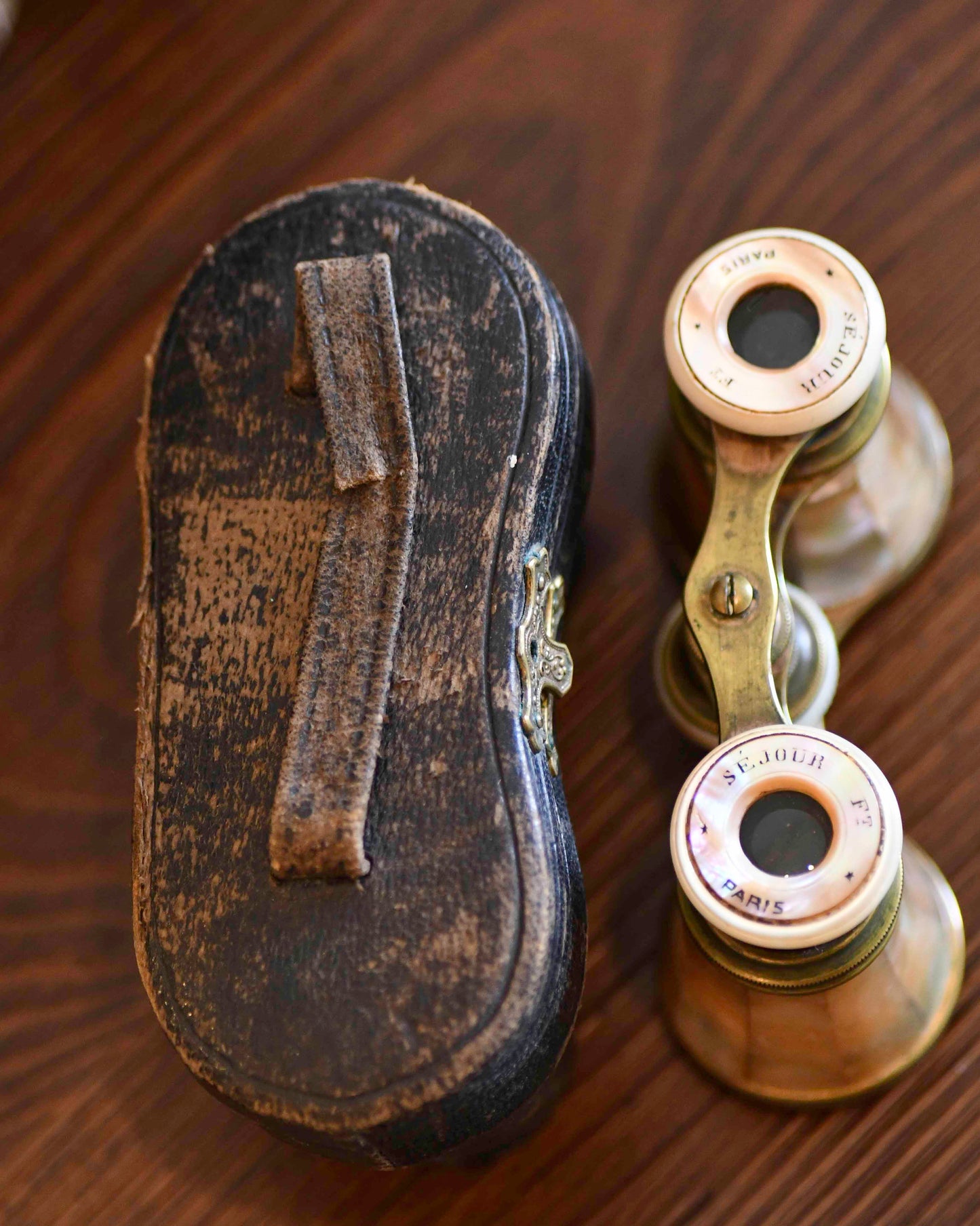 Antique French Opera Binoculars with Case, Sejour Brand